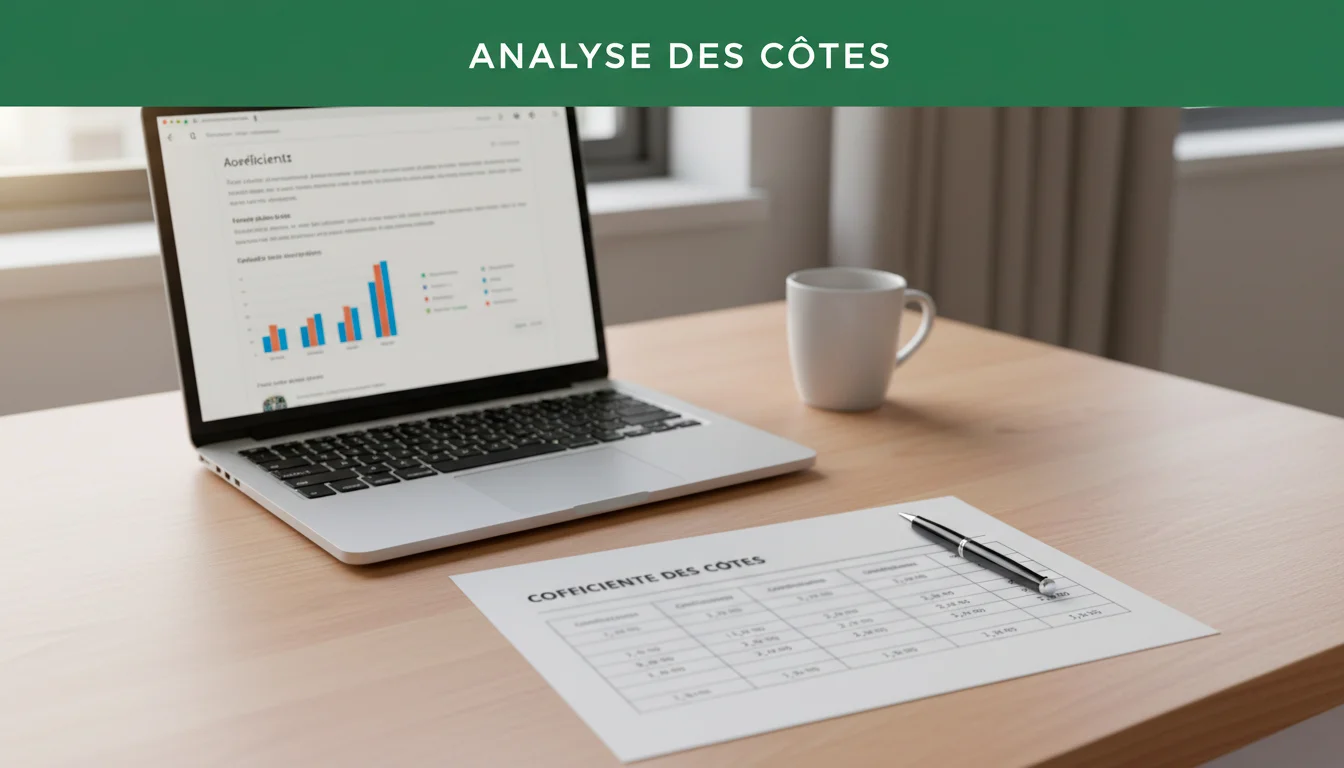 Écran d'ordinateur portable affichant des statistiques de football et des cotes de paris sportifs
